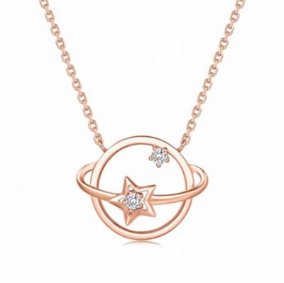 China Planet TRENDY Design Fantasy Pendant Necklace S925 Sterling Silver Clavicle Chain for sale