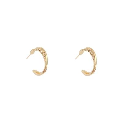 China TRENDY simple c-shape earring style classic charm jewelry for sale