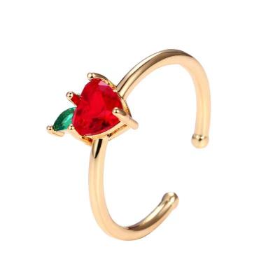 China Fruit TRENDY Design Simple Hand Style Open Ring Fashion Jewelry for sale