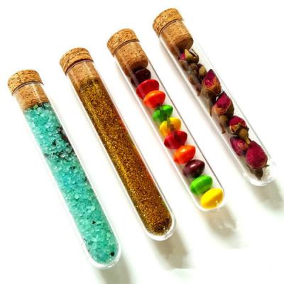 China Food Packaging China Factory Wholesale Small Candy Pack Glass Test Tube With Cork for sale