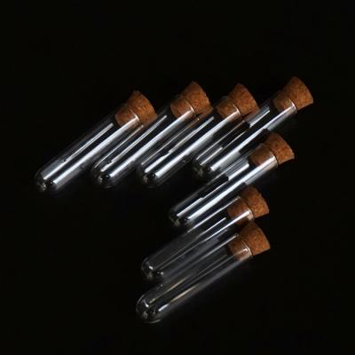 China Food Packaging Wholesale 1ml Micro Empty Clear Glass Test Tube With Wooden Cork for sale