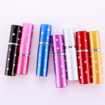 China Detachable Sprayer Most Popular 5ml Pocket Travel Aluminum Perfume Spray Bottle Atomizer with Plum Blossom Carving for sale