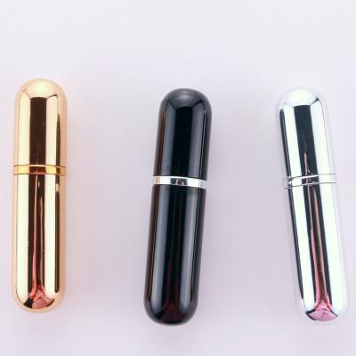 China Black Sliver Travel Sprayer Gold Atomizer Luxury Polishing Refillable Aluminum Perfume Spray Bottle for sale