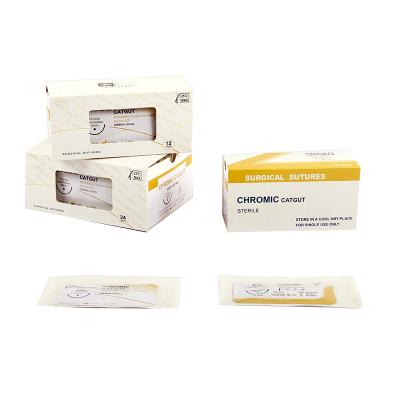 China Surgical Disposable Chromium Chrome Absorbable Thread Medical Surgical Suture for sale