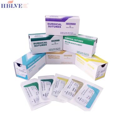 China PGA Surgical Disposable Surgical Silk Polyester Needle Suture Suture Chromic Casing Suture for sale