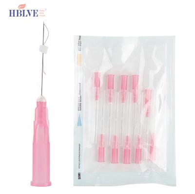 China Remove hot pdo safe absorbable mono yarn pdo yarn wrinkle neck V yarn lift sharp pdo needle for sale