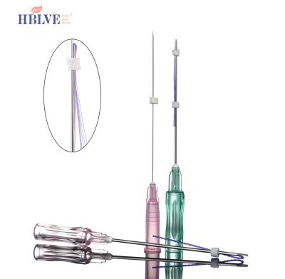 China Sterile absorbable skin lift beauty supplier 21g 38mm face lifting pdo muti thread for sale