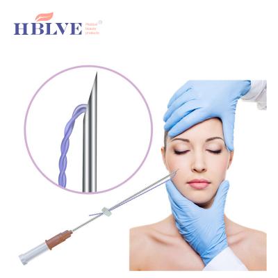 China Remove Wrinkle HBLVE 26g Facial Filling 50mm Tornado Sutures Wire Korea pdo lifting wire for sale