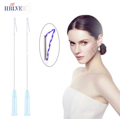 China Remove Wrinkle HBLVE 23g 60mm pdo tooth press wires lift compression press tooth pdo wire/face lifting for sale