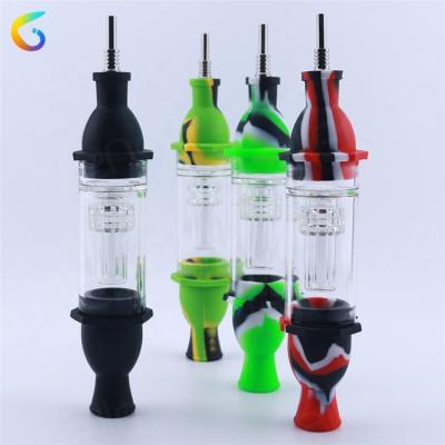 China Smoking Accessories Smoking Honeycomb 420 Smoking Accessories Oil Dabbing Pipes Rubber Glass Silicone Smoking Bubbler Water Filter Rig for sale