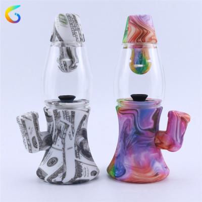 China Novelty Bubbler Tobacco Pipe Pipas Para Fumar Silicone Scenic Lithographed Smoking Water Pipes for sale