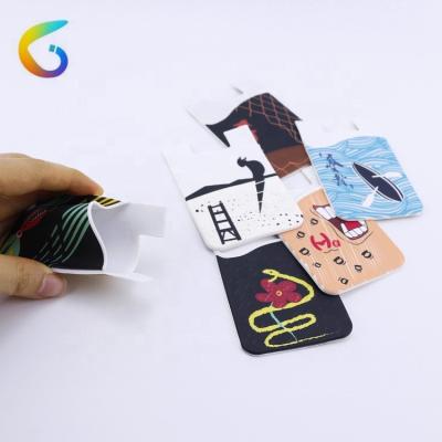 China 2021 Washable Custom Transfer Printing Silicone Business Card Holder Mobile Phone Credit Card Holder for sale