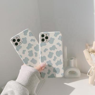 China Anti-fall Leather Cow Printing Case Phones Fashion Luxury Phone Case Mobile Cell Phones Case for sale