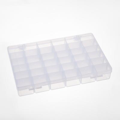 China Hot Selling Stocked Customized 36 Compartments Hard Plastic Transparent Box Organizer Storage Box for sale