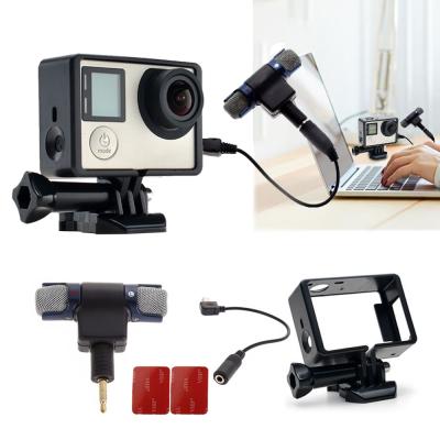 China Noise reduction by pulling noise reduction microphone from other camera accessories for GoPro hero 4 3 3 plus for sale