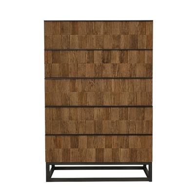 China China Manufacture Professional Classic Oak Wooden Chest Of Drawers Living Room Cabinet Single for sale