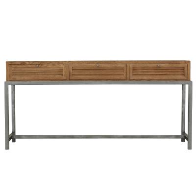 China 2020 Modern Hot Sale Oak And Metal Detailing Feature Modern Console Hallway Table for sale