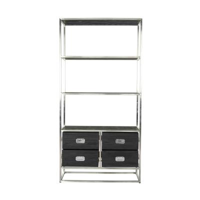 China Bookcase selling goods using the new design solid metal and wood bookcase for home for sale