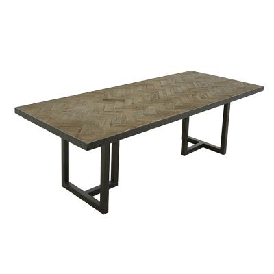 China DINING TABLE High Quality Modern Industrial Look Dining Table With Metal Frame for sale