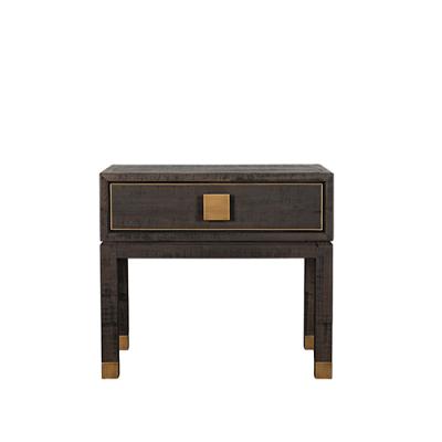 China Top Grade Old Fir Nightstand Luxury Brown Color Hardware Table Side Bed for sale