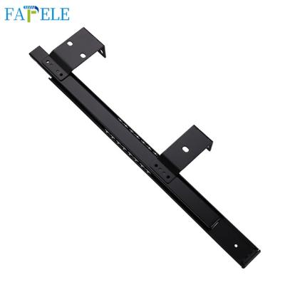 China Modern OEM Custom 35mm 2 fold single fold extension keyboard slide ball bearing drawer slide rails for computer desk for sale