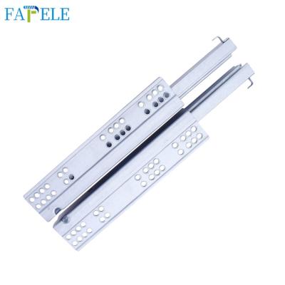 China 2 fold modern open undermount drawer slide push soft close drawer slides for sale