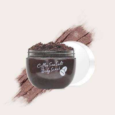 China Organic Exfoliator Coffee Sea Salt Scrubs Exfoliating Deep Cleaning Whitening Body Scrub for sale