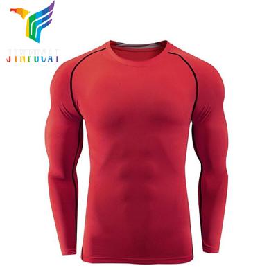 China High Resilience Anti-UV Mens Running Sports Wear Mens Fitness Wear Spandex Gym Wear For Male Running Wear for sale