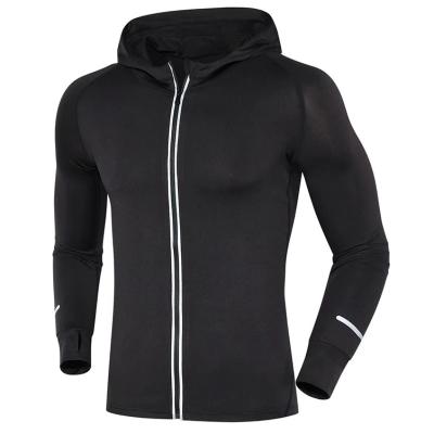 China Antibacterial High Quality Custom Black Running Shirt Mens Polyester Running Wear for sale