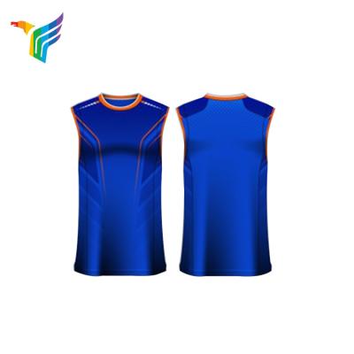 China Custom Breathable Sublimation Gym Used Reversible Anti-pilling Running Fit Men Polyester Spandex Singlet for sale