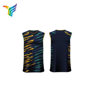 China Anti-pilling Custom Design Gym Casual Men American Breathable Running Polyester Singlet Running In Singlets for sale