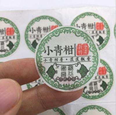 China Clear PVC Label Sticker Waterproof Self Adhesive Custom Transparent PET Round Custom Self Adhesive Printing for sale