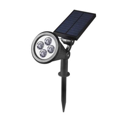 China Rotating Solar Garden LED Lawn Lamp Spotlight Waterproof Light Control Inserting Floor Garden Light Outdoor Adjustable Garden Lamp for sale