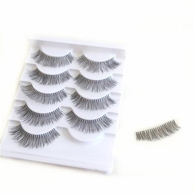 China Korea Eyelash Manufacturers Super Flexible False Eyelashes 5 Pairs Lashes Natural Looking Synthetic Eyelash for sale