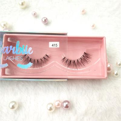 China Soft And Allergy Free Custom Packaging Handmade Hair Lashes One Dollar Eyelashes With Dollar Piggy Bank for sale