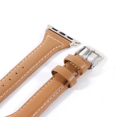 China Breathable leather straps for apple watch genuine leather watch straps italian leather watch straps for sale