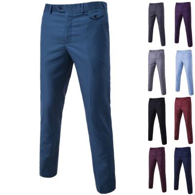 China New Fashion Anti-Wrinkle High Quality Straight Pants Cotton Chino Blend Pants Golf Formal Casual Breeches For Men for sale