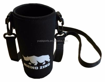 China Waterproof Neoprene Bottle Sleeve With Adjustable Shoulder Strap for sale