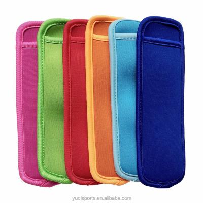 China Lightweight Antifreeze Reusable Neoprene Ice Pop Sleeves Bag for sale