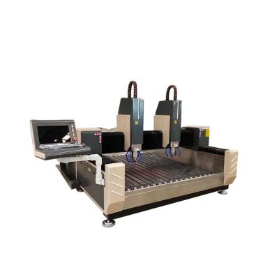 China hot sale hotels z-axis double heads headstone tombstone cnc stone cnc carving machine for sale