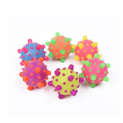 China Sports Toys Creative TPR Toy 6.5CM Children New Led Ball Of Double Layer Material Plastic Luminous Meteor for sale