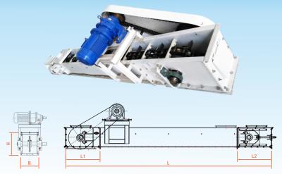 China GSS Series Horizontal Scraper Conveyor Large Capacity With Wear Resistance Material for sale