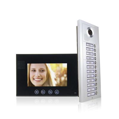 China Picture memory 7 tft lcd color video door phone intercom two way audio video intercom building intercom for sale