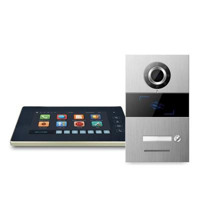 China Stable Built-in Camera Video Door Intercom 7 Inch Color Screen Video Door Phone TCP IP Digital Video Intercom for sale