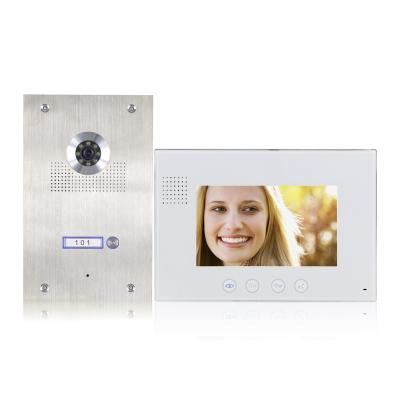 China Built-in Camera Video Intercom,Outdoor Station+Monitor+Power Supply with Video Door Phone 7 Inch Indoor Monitor for sale