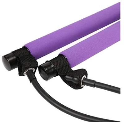 China Fitness Equipment Application Pilates Bar Kit with Adjustable Length Resistance Band for Portable Home Gym Workout, Yoga Pilates Bar Stick Body Training for sale