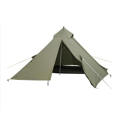 China Factory Manufacturer Waterproof Sun Protection Indiana Pyramid Tent Outdoor Rise Camping Straight Tie Type for sale