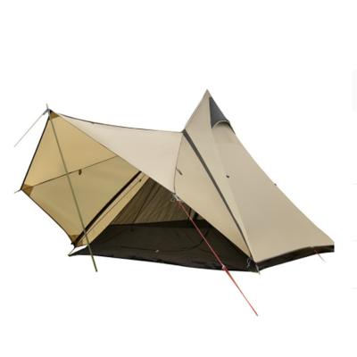 China Hexagon Factory Manufacturer Hot Outdoor Rise Camping Glamping Indiana Pyramid Sun Protection Rain Tent for sale