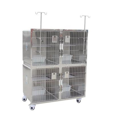 China 2021/2022 Amazon Stainless Steel Cat Crate / Viable Modular Vet Veterinary Cat Kennel Box for sale