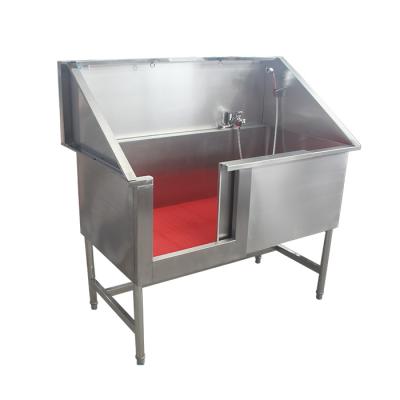 China Sustainable Professional Dog Grooming Tub Stainless Steel Pet Bathing Tub Pet Grooming Tub for sale